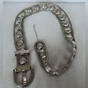 Unique Vintage Silver Shell Belt